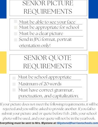 Senior Picture and Quote Requirements