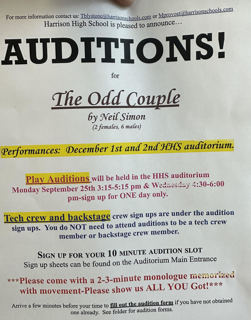 Fall Audition Notice